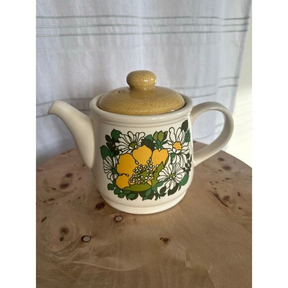 Vintage Sadler Teapot Staffordshire England – Yellow Floral Daisy Print Ceramic - Picture 4 of 4
